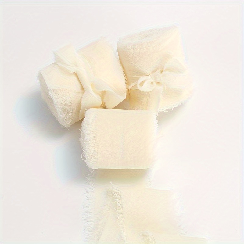 Image of 6.5-meter Chiffon Ribbon Roll With Edges - In Multiple Colors, Ideal For Wedding Invitations, Floral Arrangements, And Diy Crafts, Ribbon For Crafts
