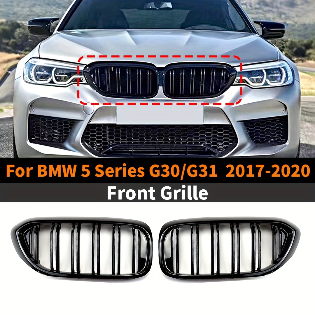 フロントバンパー腎臓グリル入口グリルグリッド BMW 5 シリーズ G30 G31 2017-2020 のような 525i 530i 540i  520d 530d M550d M550i 530e XDrive チューニングアクセサリー