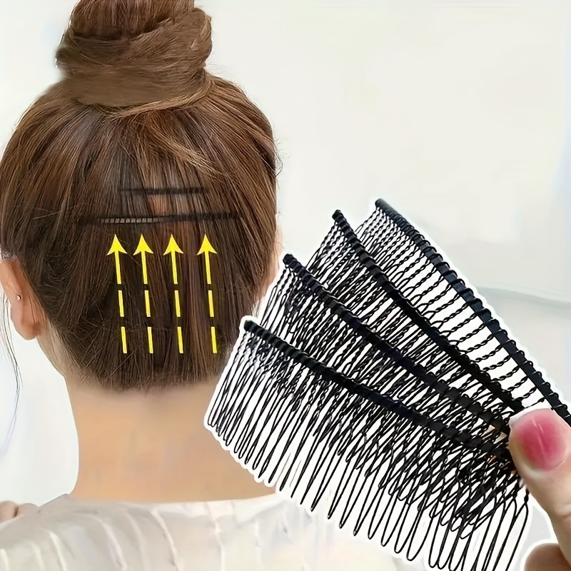 

5pcs Minimalist Alloy Hair Clip Set - Solid Color, For Taming Messy Hair, Non-slip Rectangular Barrettes For Teens & Adults - Bangs & Updos