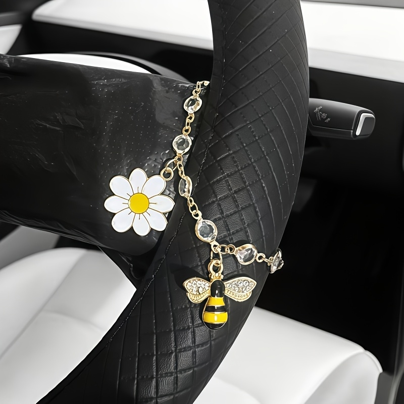 TEMU 1pc Light Luxury Exquisite And Bee Car Hanging Ornament... Niche High-value Car Decorative Hanging Accessory, Great Gift For New Car