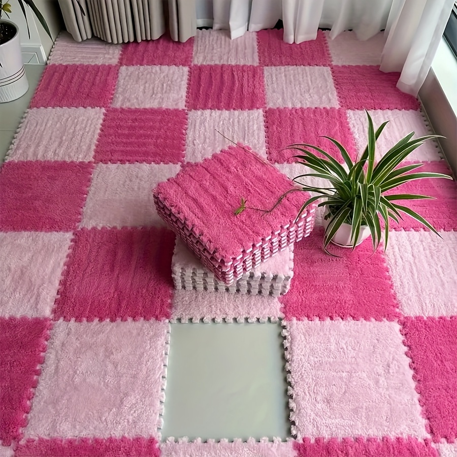 Dalles De Moquette Emboîtables 40 Pièces, Tapis De Sol en Mousse Puzzle, 0,39 Pouce D'épaisseur, Salon, Chambre à Coucher, Salon, 11,8 Pouces(Color:Vert+Vert Clair+Beige