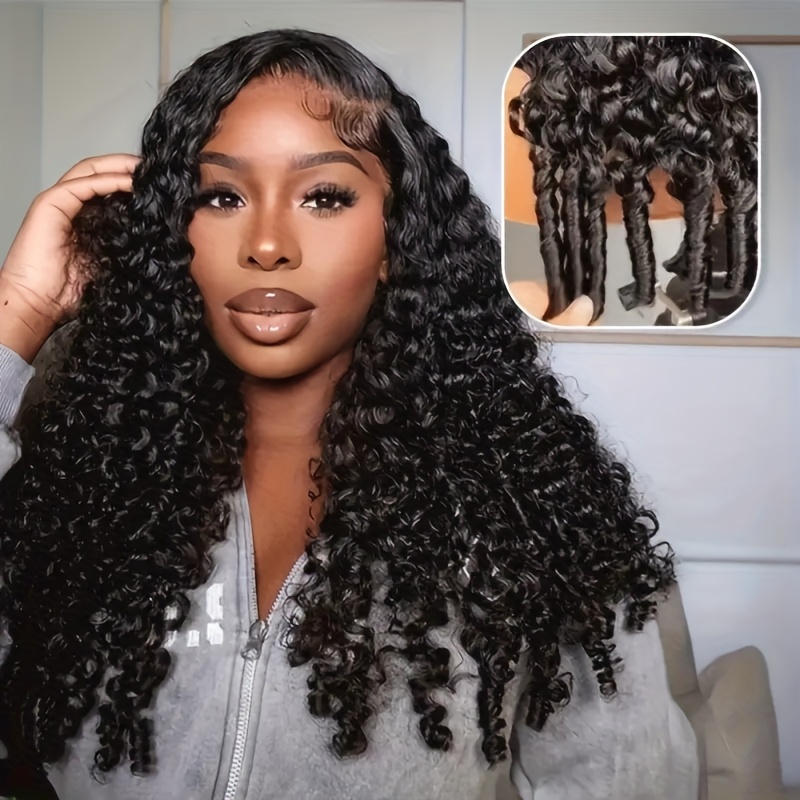Curly Human Hair Wigs With Spiral End 250 Density Brazilian Hd Lace Front Wig For Women Full Lace Wigs Curly 13x6lace Front Human Hair Wigs Bouncing Curly