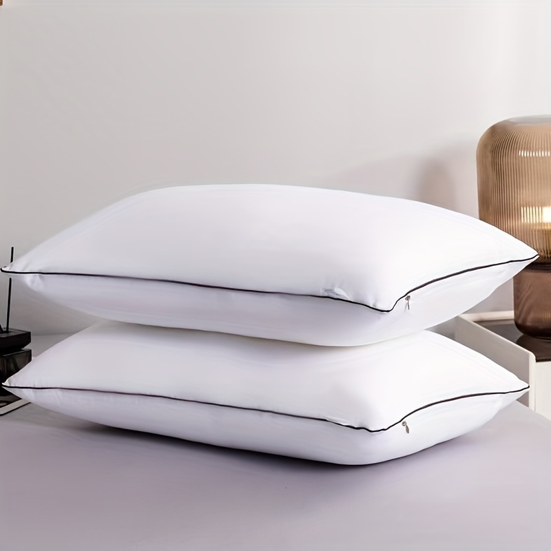 TEMU Bed Pillows Suitable For Back/side/ Sleepers - Cervical Support Pillows With Sturdy Fill, Hand Wash Home, Travel & - Hotel-grade Sleep