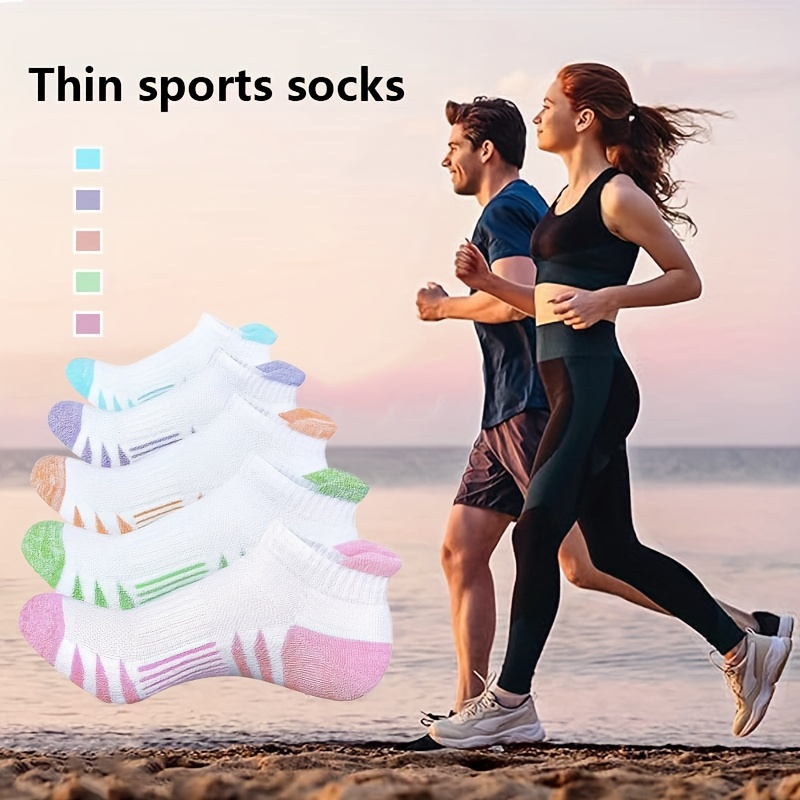 

5/10 Pairs Women's Striped Athletic Socks - Breathable, Comfort Fit For Running & Casual Wear, Mid-calf & Ankle Lengths