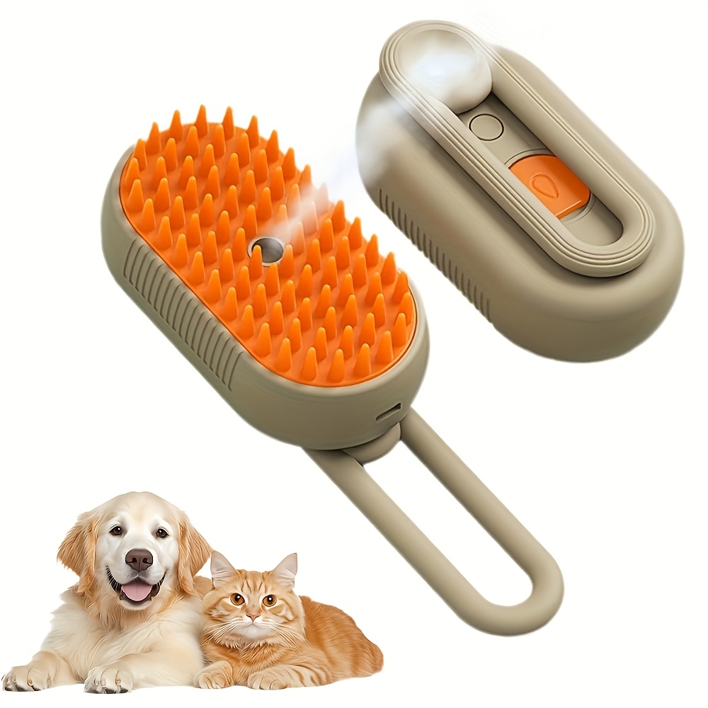 3-in-1 Self-Cleaning Pet Grooming Brush with Steam Spray for Cats Dogs Shedding Control (2026 New Model)