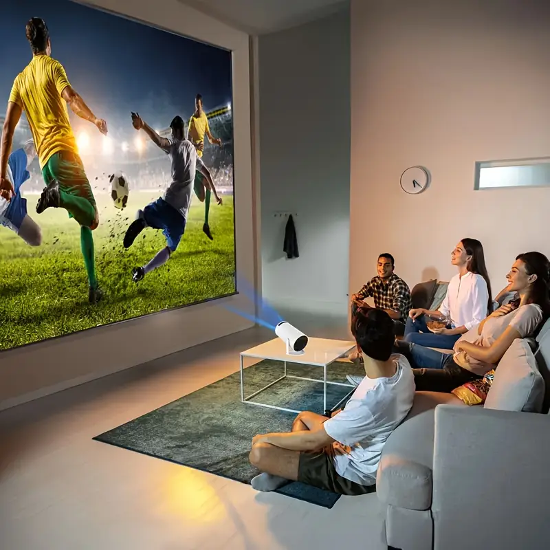 definition projector built in 11 with wifi wireless 5 0 function high fidelity speaker without external connection support high definition 1080p 4k video resolution clear and vibrant colors full screen projection 270 flexible projection angle suitable for camping home theater office display and a for gifts details 4