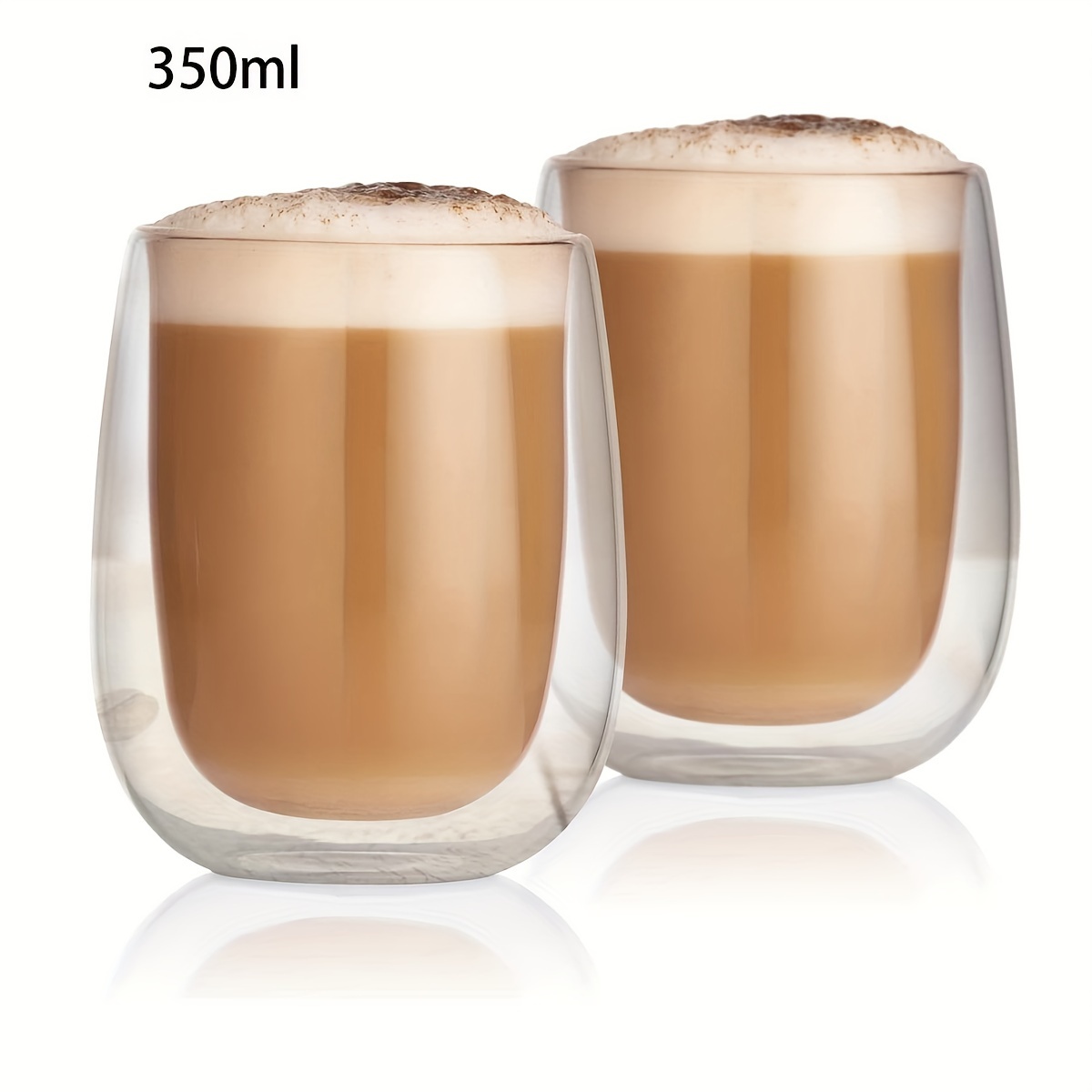 2 4pcs set 250ml 350ml double walled glass cups summer