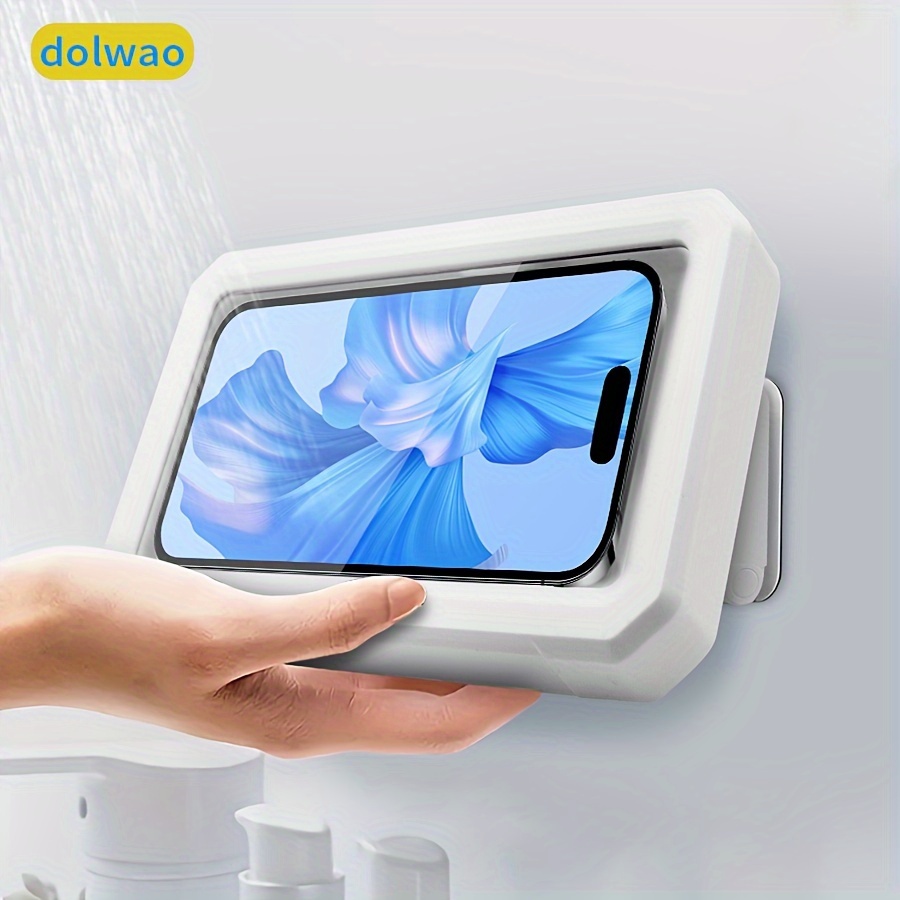 TEMU Dolwao Retractable Rotatable Waterproof Lazy Mobile Phone, Shower And Wall Bracket Phone Shower Case