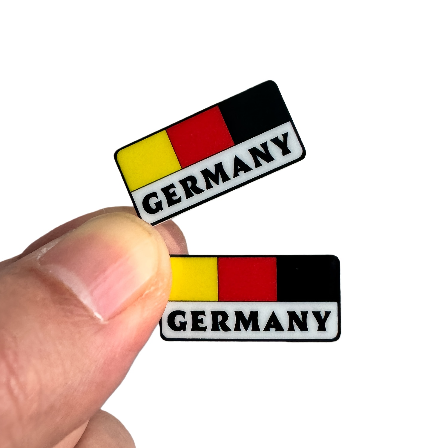 2pcs Germany Flag Style Stickers - Suitable For Cars, Trucks, Motorcycles, Laptops, Suitcases, Bumpers Decals