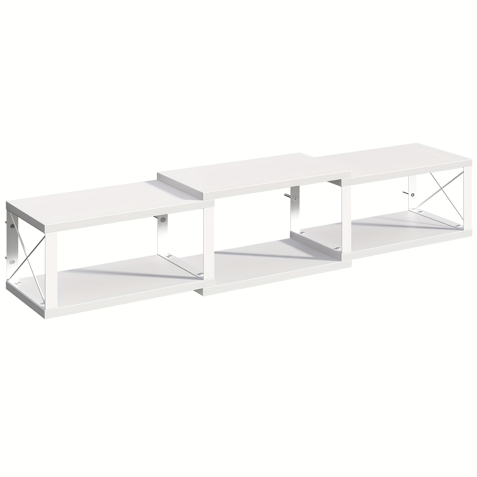 Image of Wall-mounted Tv Stand Console With Storage, Low-profile Tv Stand For Living Room, Bedroom And Office, Stylish
