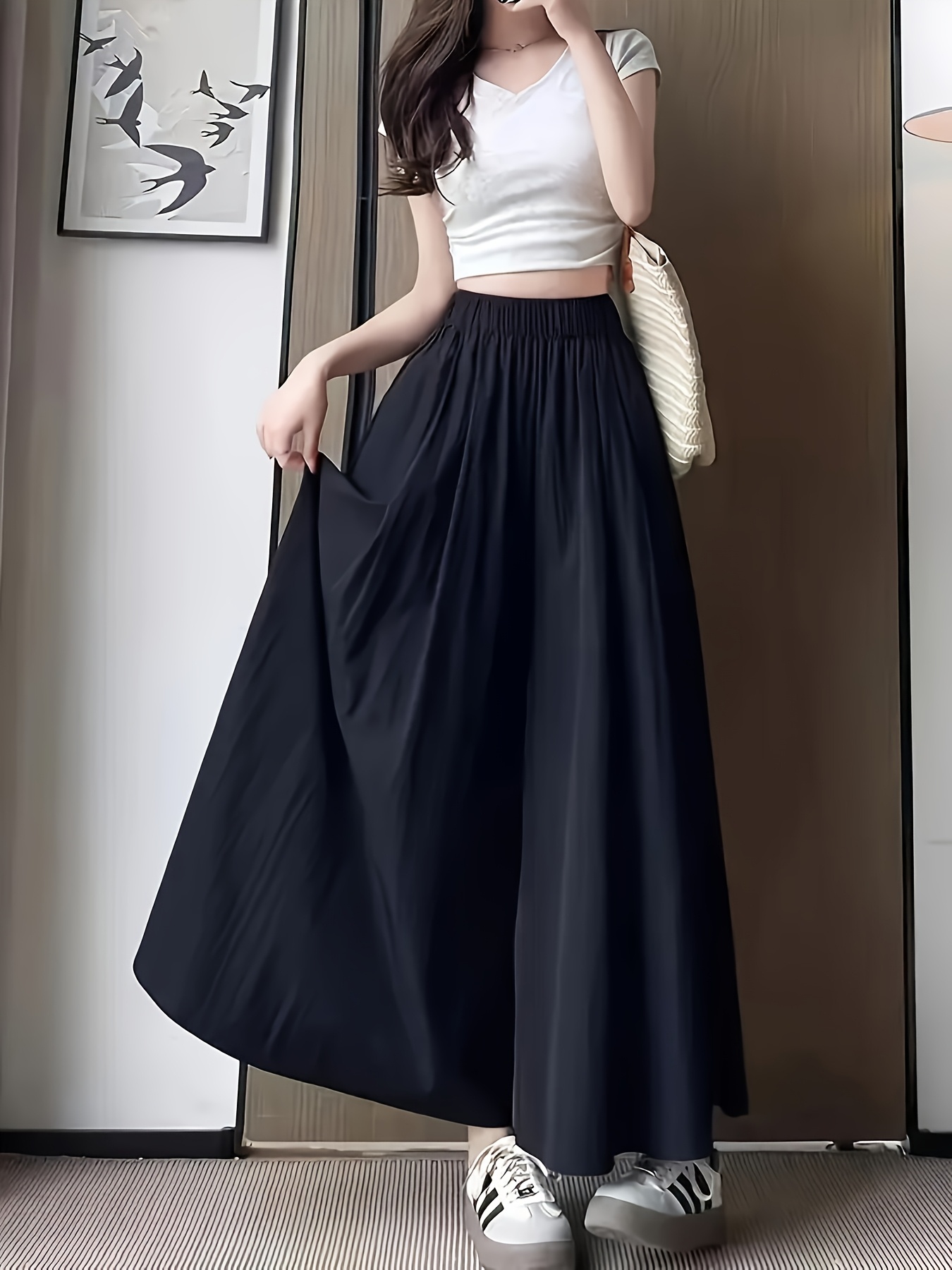 minimalist athropede style long skirt for women 2025 casual
