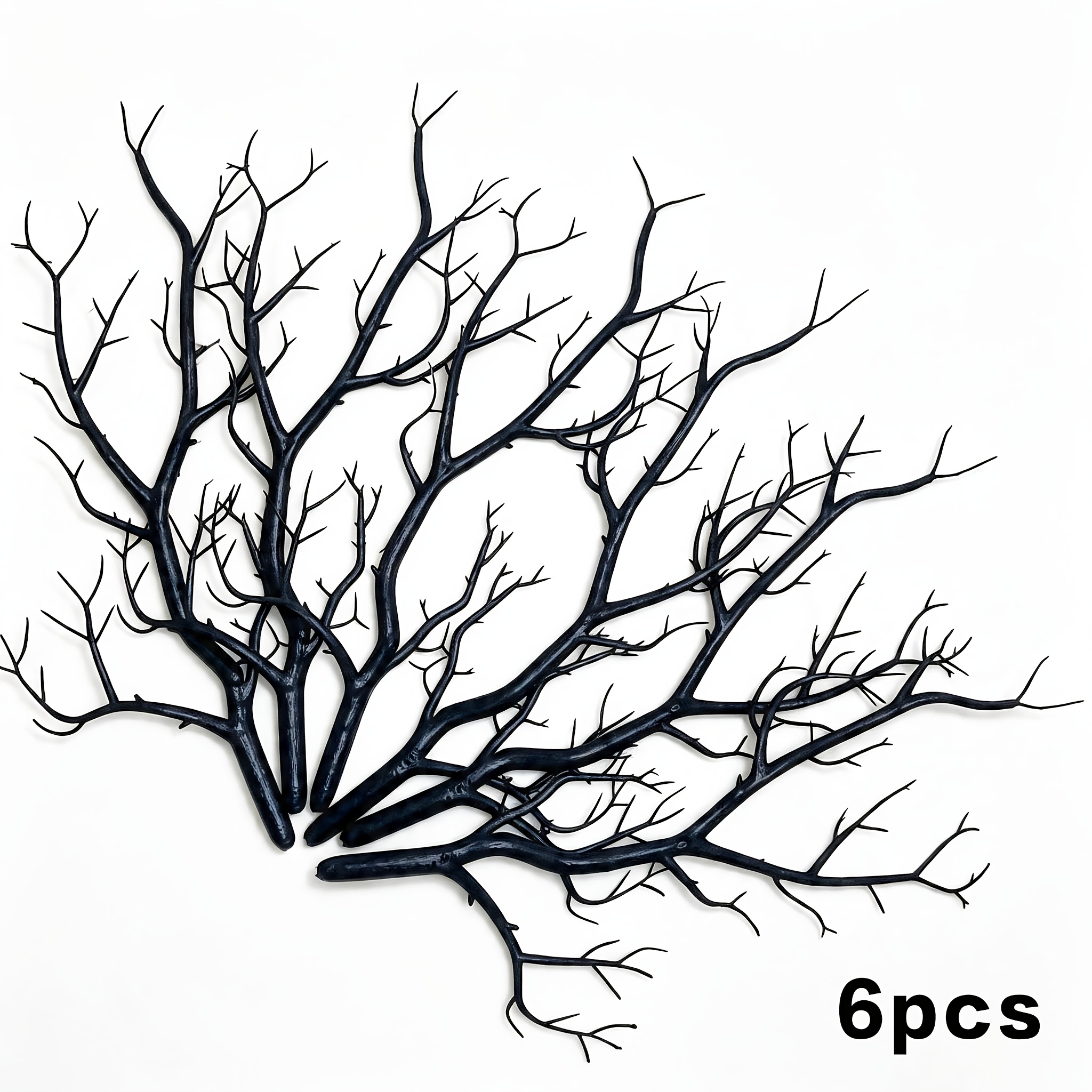 TEMU 6pcs Artificial Tree Branches, Simulated Tree Branches, Simulated Fake Trees, Artificial Coral Branches, Halloween Home Decorations, Hotel