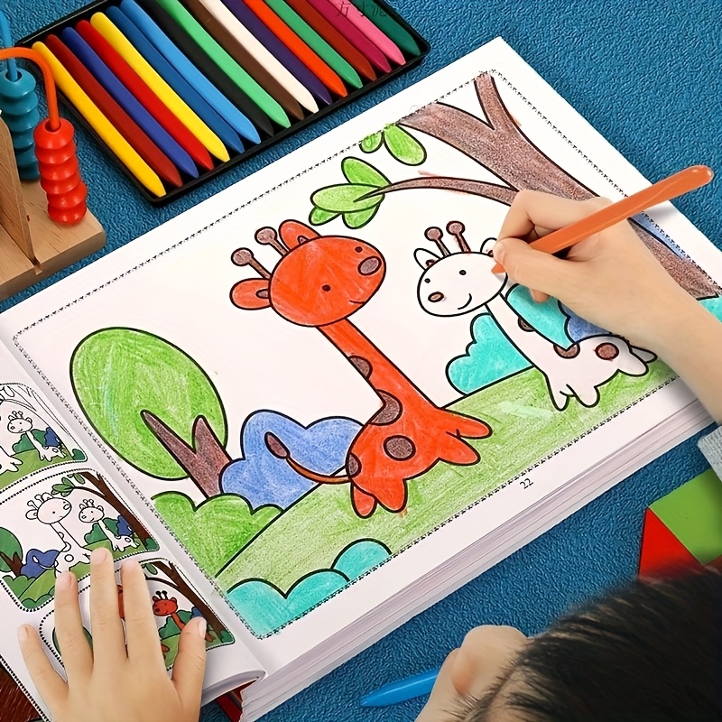 Do-It-Yourself Art Or Craft Projects, Educational Coloring Books Featuring Hand-Drawn Illustrations of Animals And Vegetables, a Car Painting Book with Designs of Animals, Fruits, Characters, Or Graffiti, Showcasing Clear Lines And Intricate Patterns, Ideal for Gifts During Easter, Halloween, And Christmas. Chinese Version