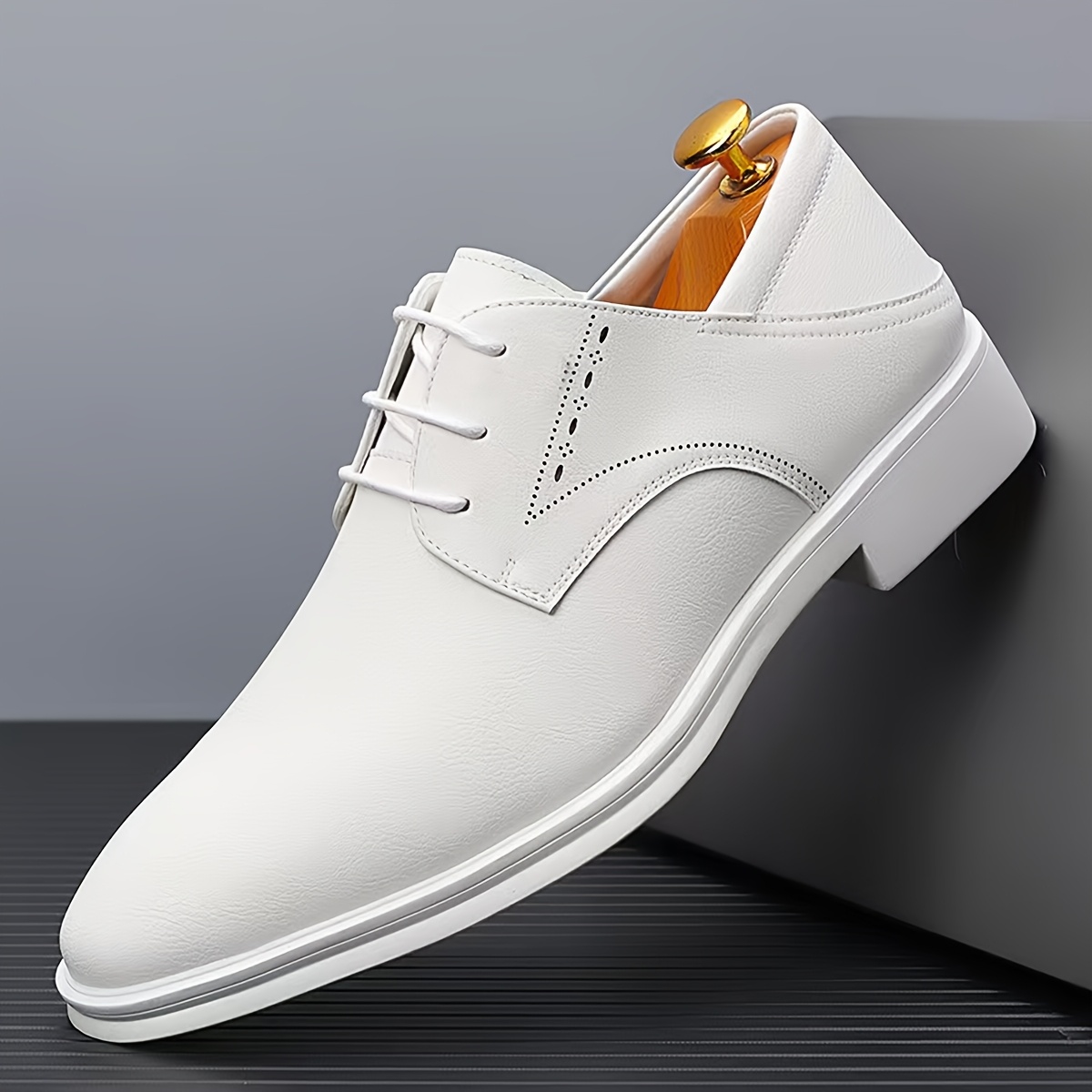 Image of Men's Non-slip, Wear-resistant, Comfortable, Stylish, Classic Business Formal Casual Shoes, Suitable For Weddings And Easter.