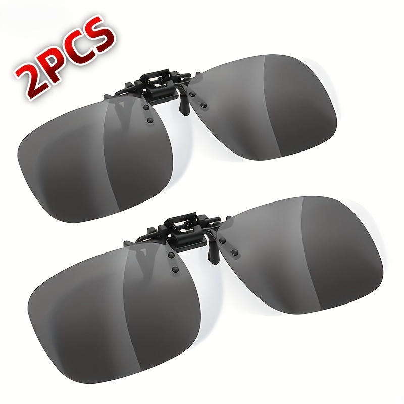 

2-pack Clip-on Eyewear, Lightweight & Stylish, Easy-to-install, Unisex Fashion Accessory, Ideal Gift, Pc Material, Suitable For , Hiking Sports Eyeglasses