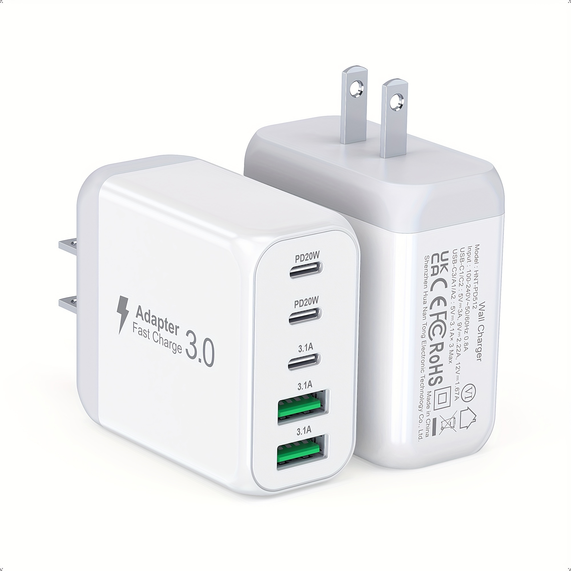 Chargeur Mural Rapide QC3.0 5 Ports USB + 1 USB-C 3.1A - Neuf - Universel
