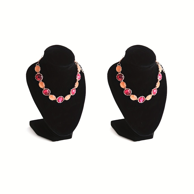 E-shop 2 Samt Armband Display Ständer Schmuck Hals Model Schmuckregal Portrait Modell Hals Schmuck Display Requisiten, Schmucktürme
