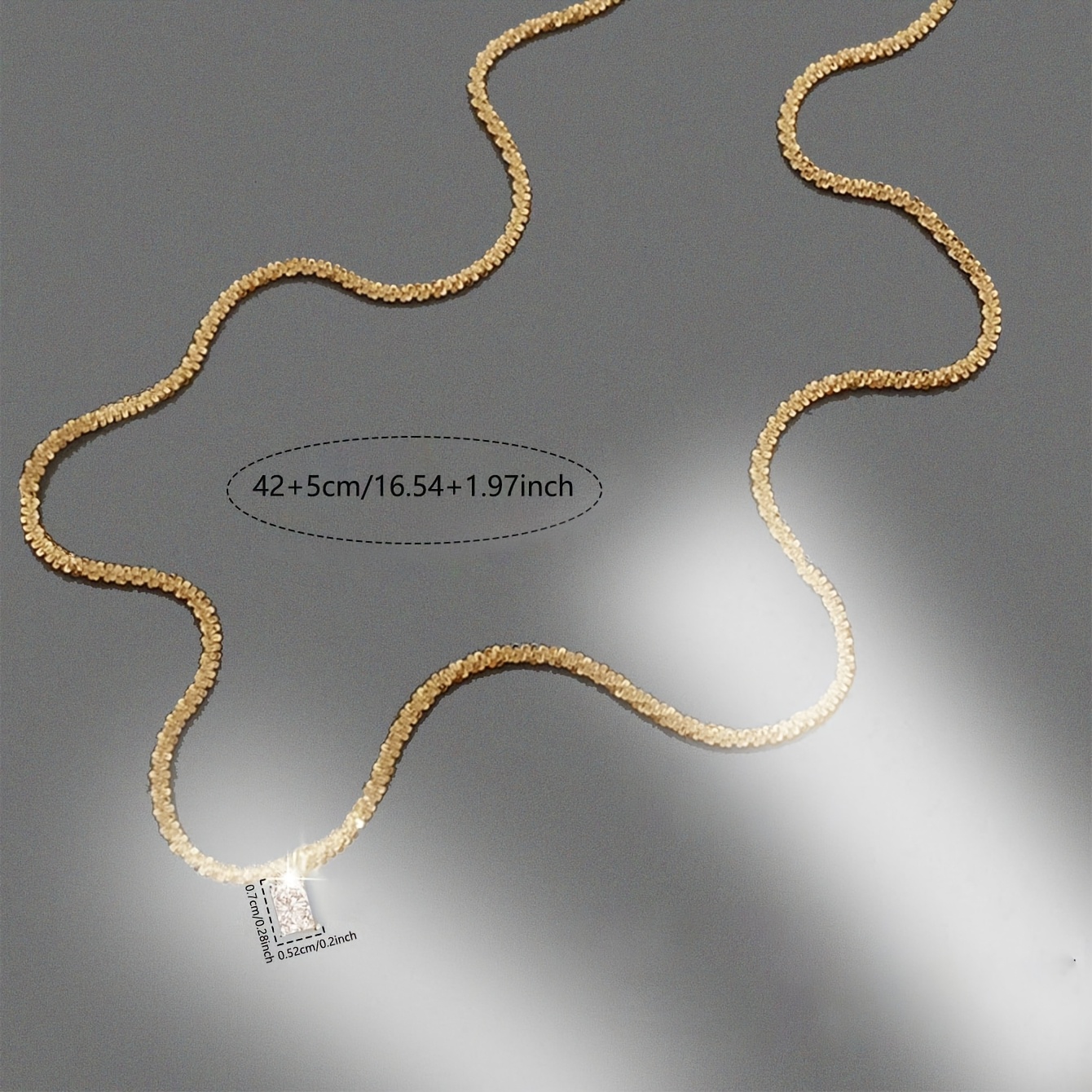 Minimalist Shimmering Square Cross Statement Necklace for Women