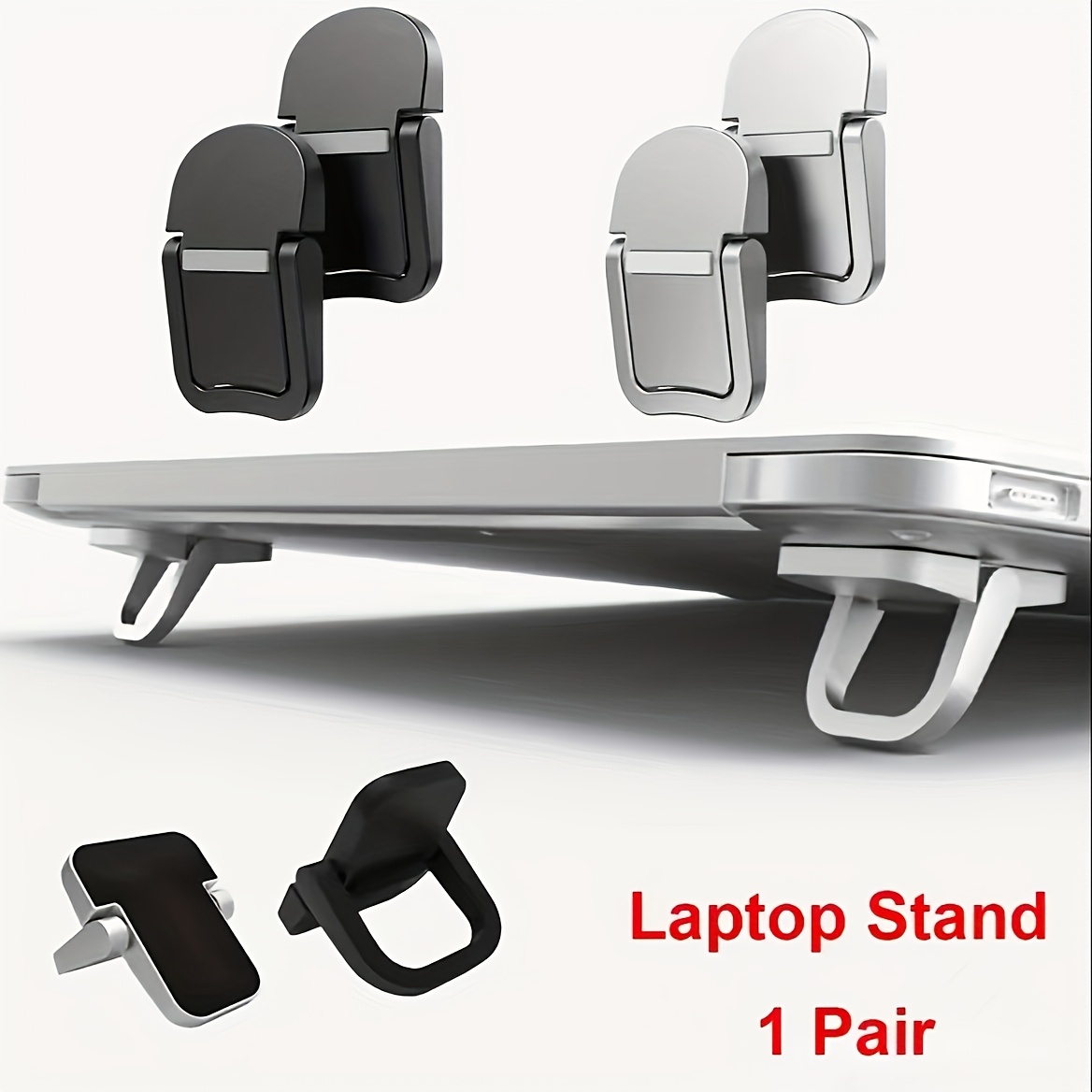 Portable Laptop Stand | Invisible, Foldable, Ergonomic Desktop Support for 25.4-45.72 cm Laptops, Tablets, Keyboards, and Phones - ABS Material