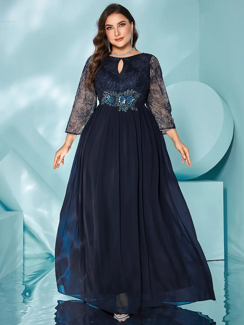 plus size round neck regular eighth sleeve lace sequin - Temu Mauritius plus size round neck regular eighth sleeve lace sequin - Temu Mauritius