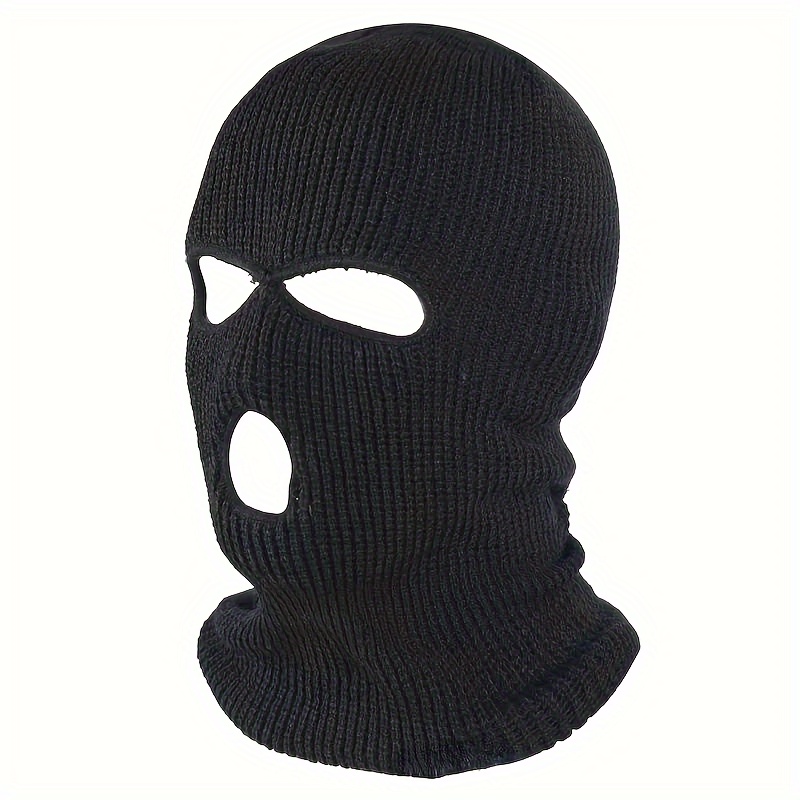 

Comfort Black Balaclava Mask - Soft, Breathable Fabric For Movement | Halloween, Mardi Gras, Cosplay, Rave Parties & Outdoor Activities | One-size-fits- For