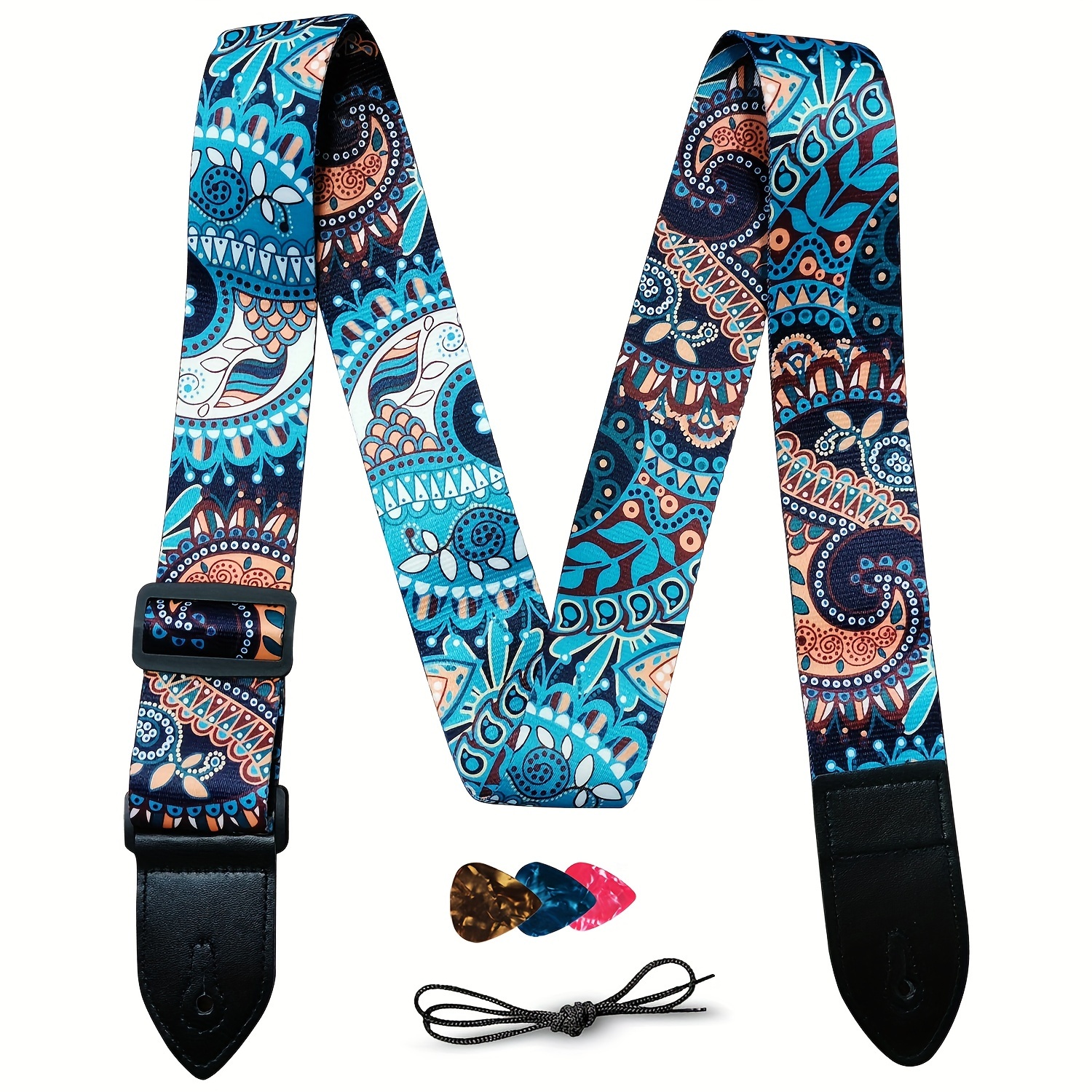 

Ulumac Premium Wide Guitar Strap - Colorful, Comfortable Shoulder Strap For Electric & Acoustic Guitars And Basses