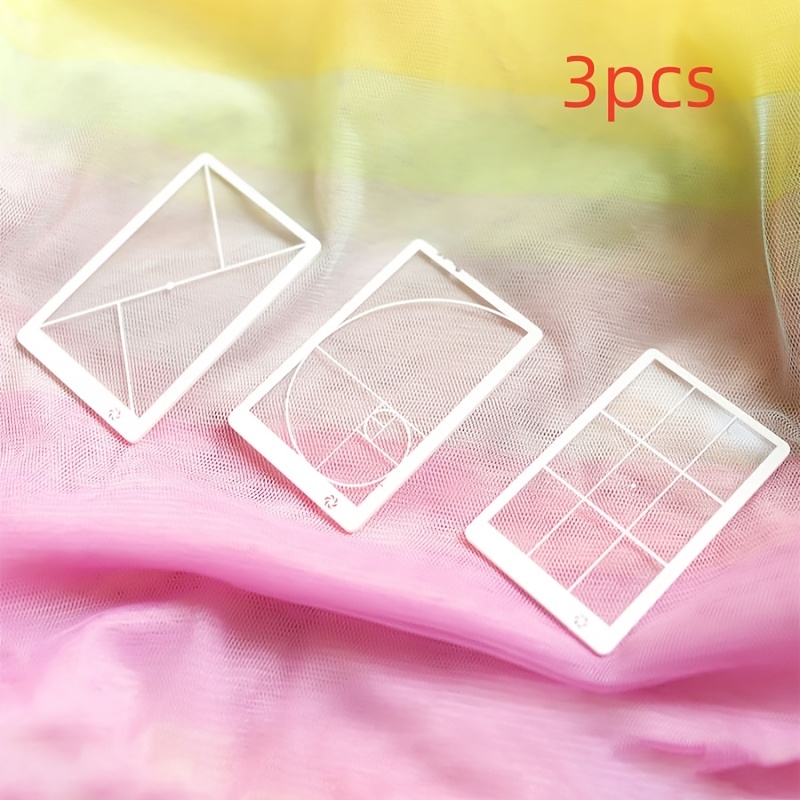 E-shop 3er-Pack, Goldener Schnitt/Fibonacci Sichtgerät, Malzubehör, Künstler Proportionsteiler. Dreieckige Kompositions-Hilfe, Geschenk für Fotografen