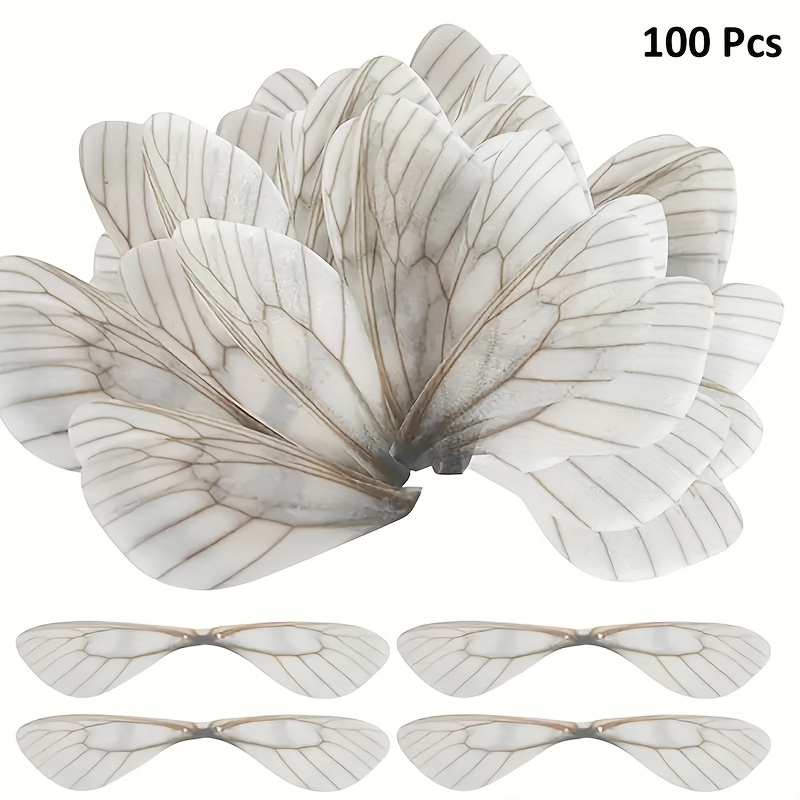 

100pcs Wing Charms - , Wizard Party Decor & Chocolate Embellishments, Dragonfly Jewelry