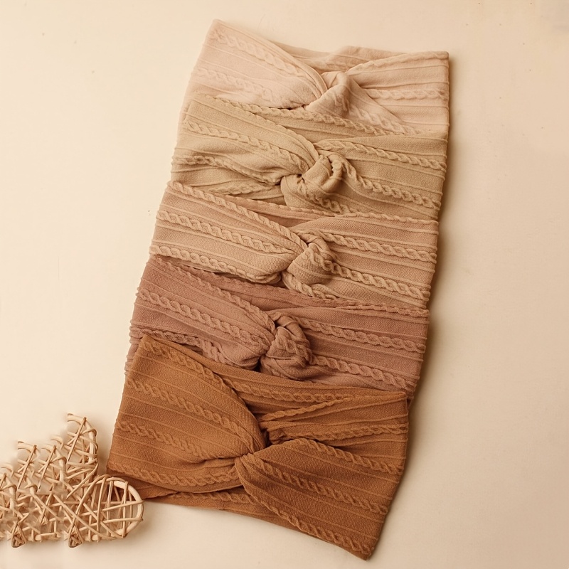 Image of 5pcs Wovenew Nylon Headbands - Soft Warm For,, | Multicolor Headwear, Daily Wear & Valentine's Gift (5pcs) | Easy To Match Outfits, Durable Nylon Material