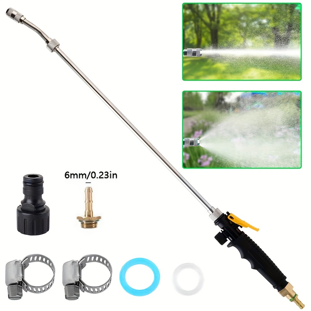 

29" Adjustable Garden Sprayer Wand With Quick Connect - Durable Stainless Steel, 3/8" Brass Barb, Dual Lengths For Versatile Watering & Car Wash