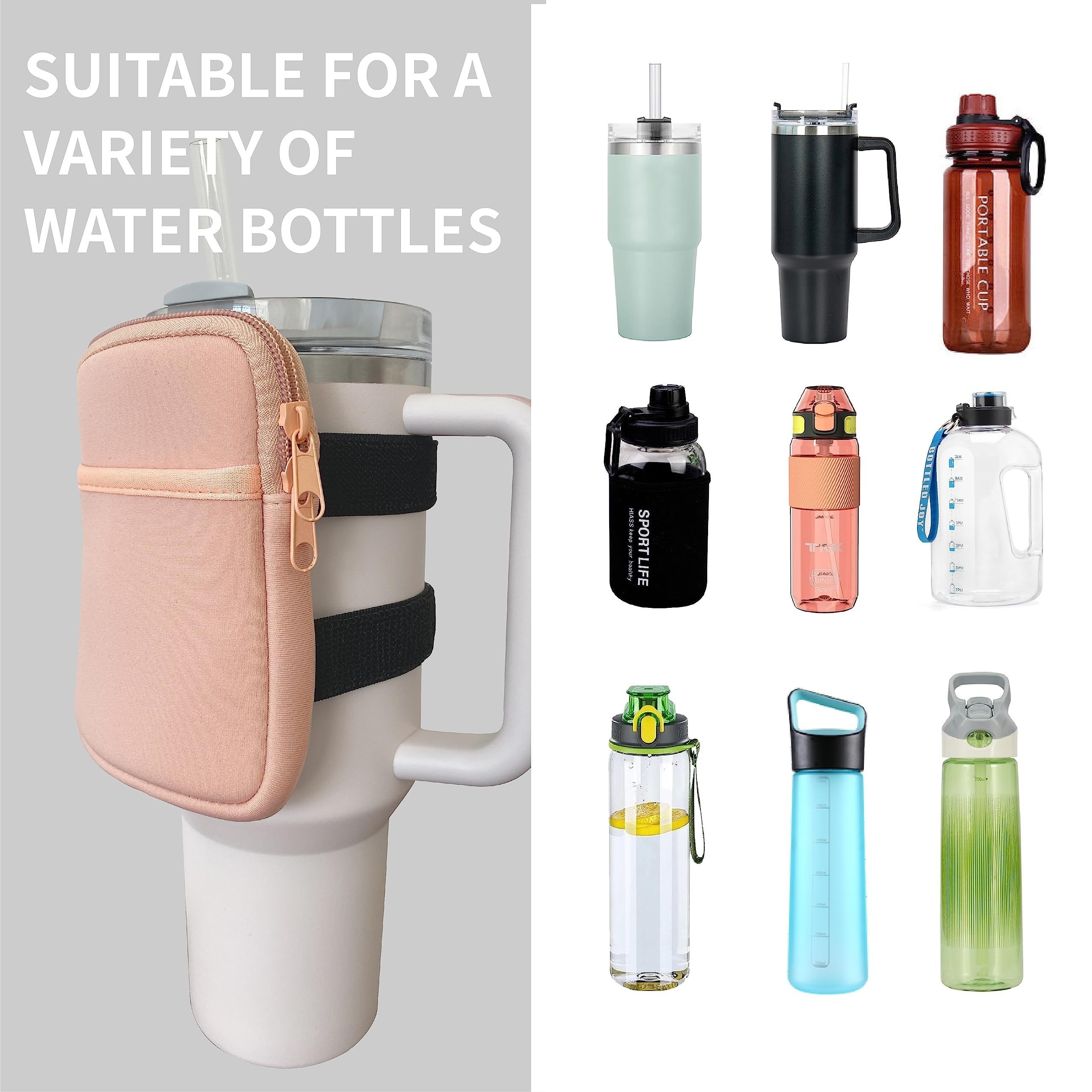 Compact Water Bottle Pouch Pocket Stanley Tumbler Portable - Temu