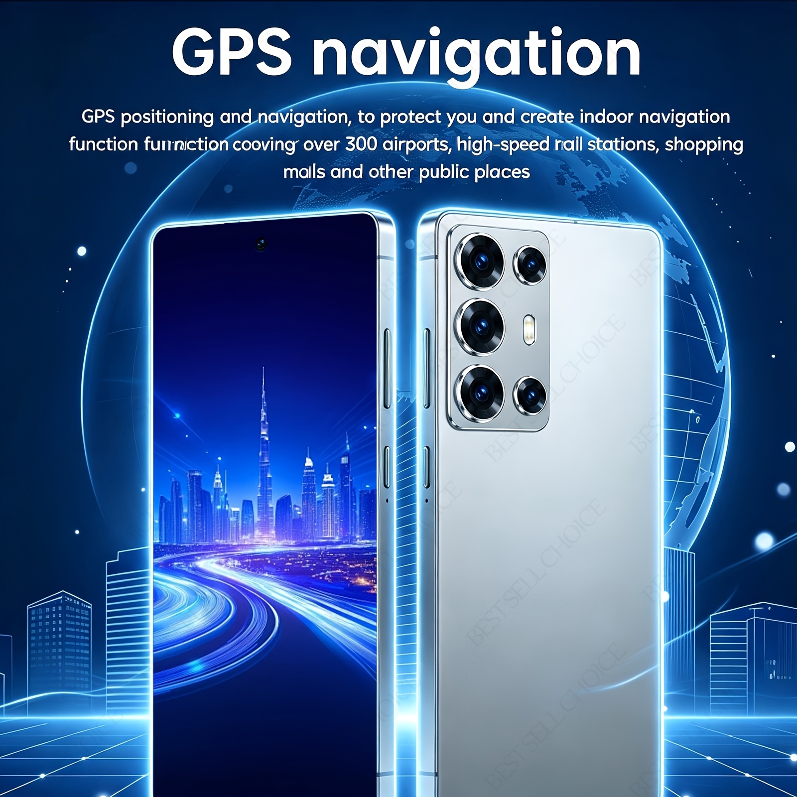 Powerful 6+64GB Unlocked 5G Cell Phone, 6.8 Inch HD Screen