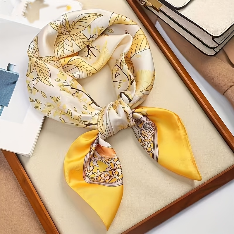 Colorful Floral Refreshing Scarf, A Versatile And Elegant Must-have For Women