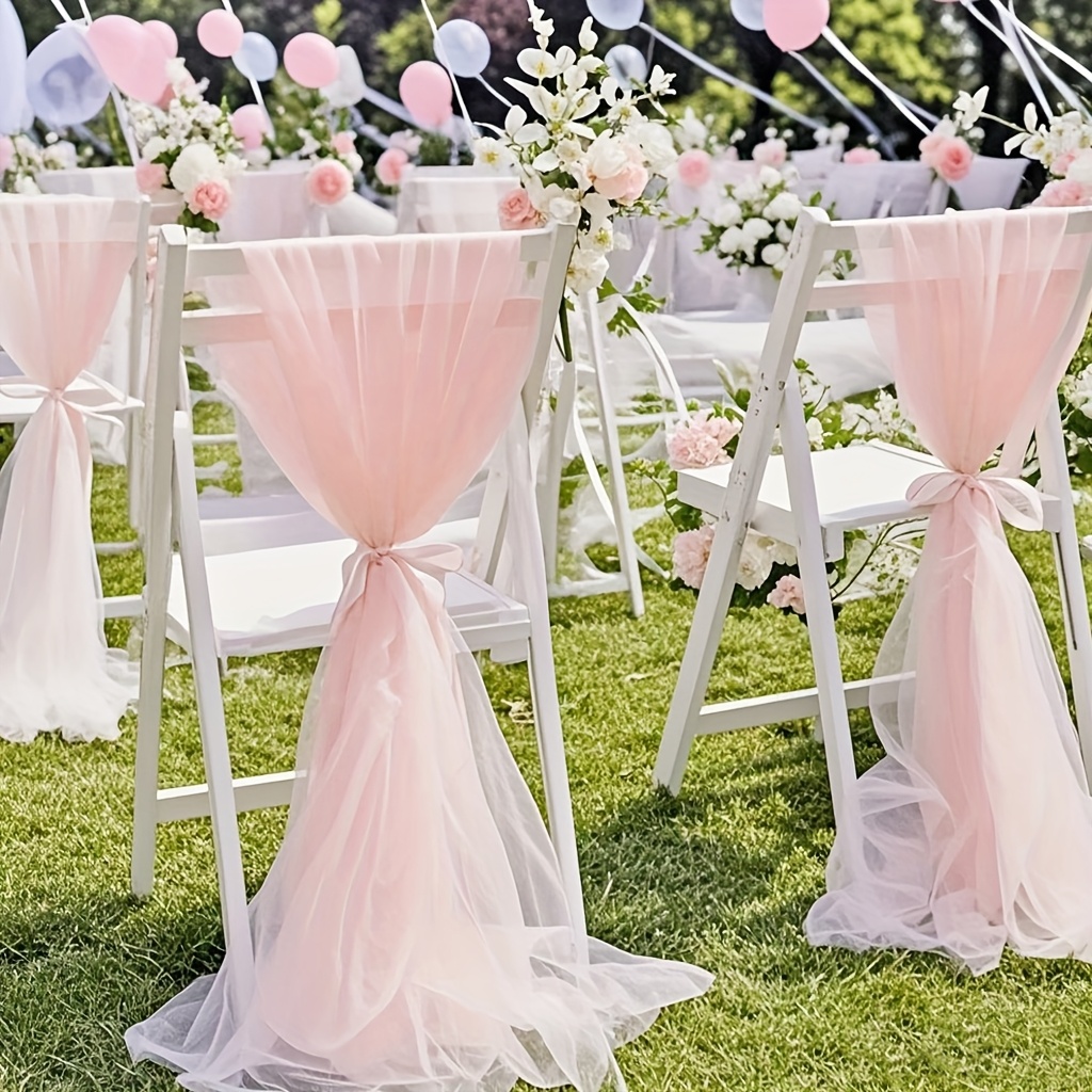 TEMU 1点 ピンク ビティベール アーチデコレーションメッシュ 結婚式・記念日・周年祝いの装飾に最適 透明でソフトなベール 写真撮影用背景 ステージ装飾 トなテント装飾 部屋の装飾 装飾