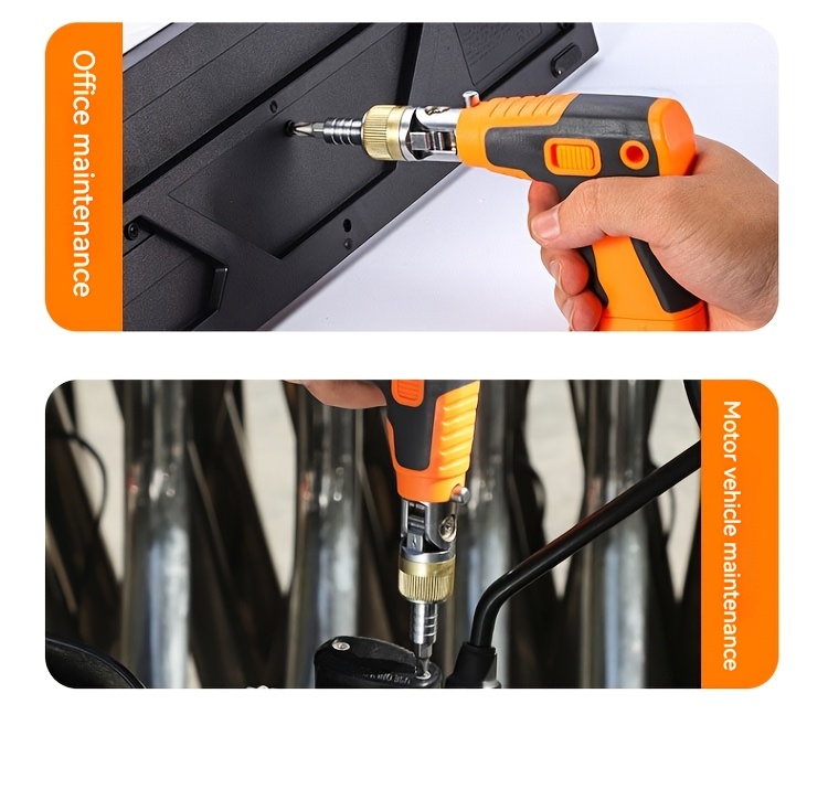 16pcs set ratchet multi functional special shaped manual screwdriver set pistol   design non electric no battery required multifunctional   hand tool kit easy tightening and loosening very suitable for mechanics diy enthusiasts Product details 2