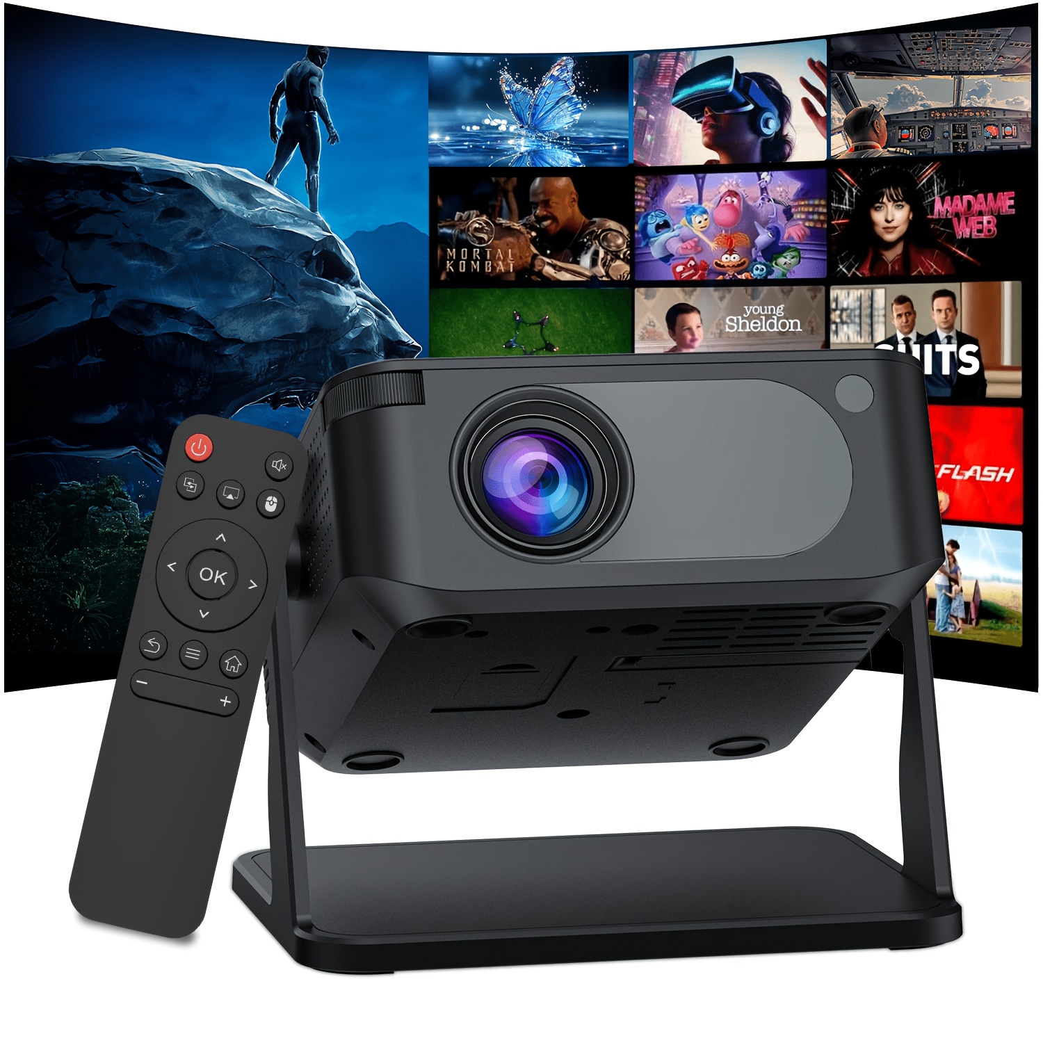 High-definition, Gaming Projector With 5g, Wi-fi, And Wireless. Features Native 1080p With 4k And Auto Keystone, Ideal For Ps5, , Switch & Living Room