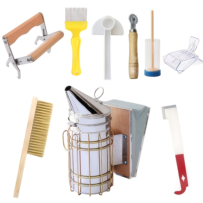 E-shop 9-teiliges Imkerei-Werkzeugset für Anfänger, Langlebiges Imkerzubehör, -Geschenkset, Imkerwerkzeug-Set, Imkerausrüstung, Bienenstock-Werkzeug