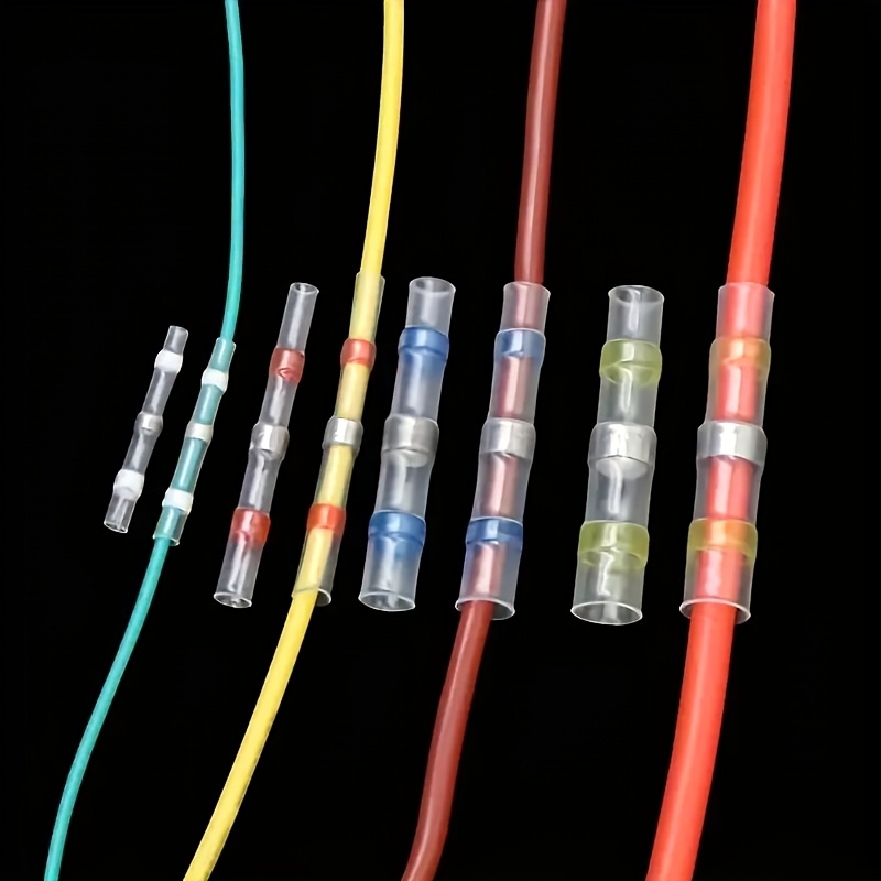 80pcs solder ring heat shrinkable terminal equipment connection heat shrinkable tubing insulated wire connector terminal solder ring heat shrinkable middle tube solder terminal combination