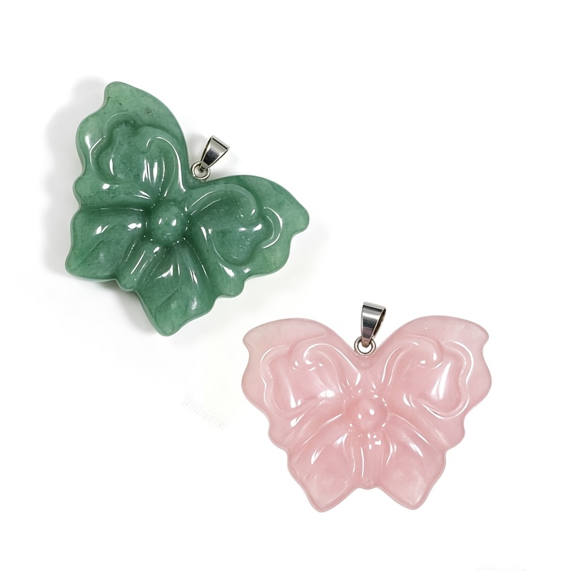 Elegant Handmade Carved Butterfly Pendant