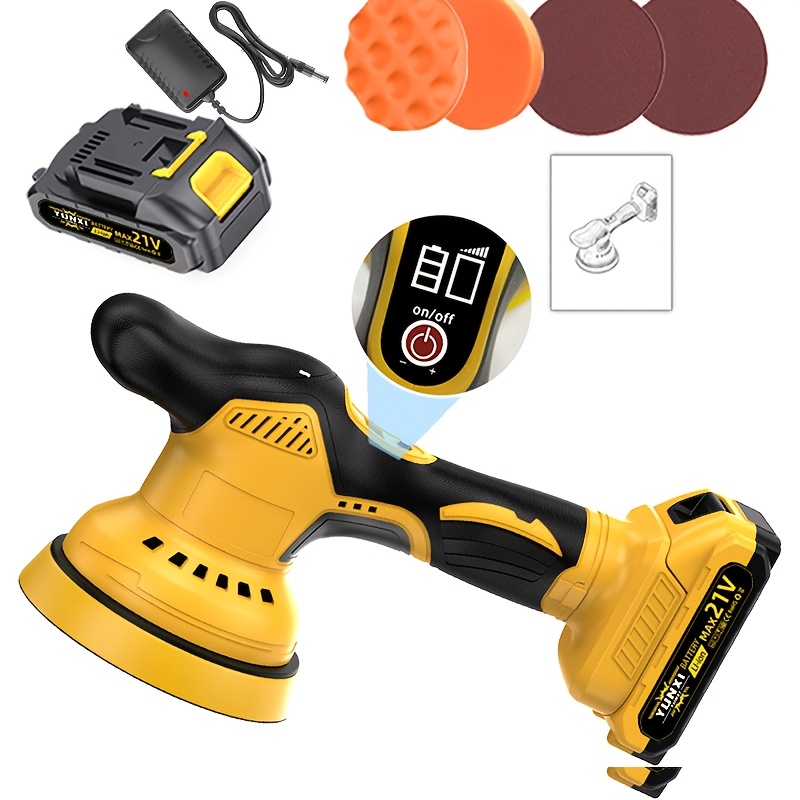A Portable, Variable-speed, Polishing Machine For Vehicles, Designed For Detailing And Waxing. It Features Control Knob And With Mats, Gloves, And Extra Additions, Making It A Perfect Gift Option