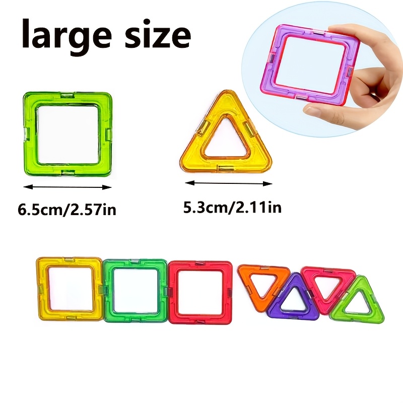 Mattoncini Magnetici Da Costruzione 40 Pezzi | Giocattolo STEM Magnetico Per Bambini 3+, Forme Quadrate E Triangolari, Sicuri Senza BPA, Stimolano Creatività