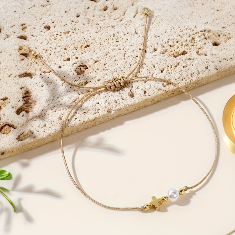 5pcs Set Minimalist Cross Woven Bracelets for Women
