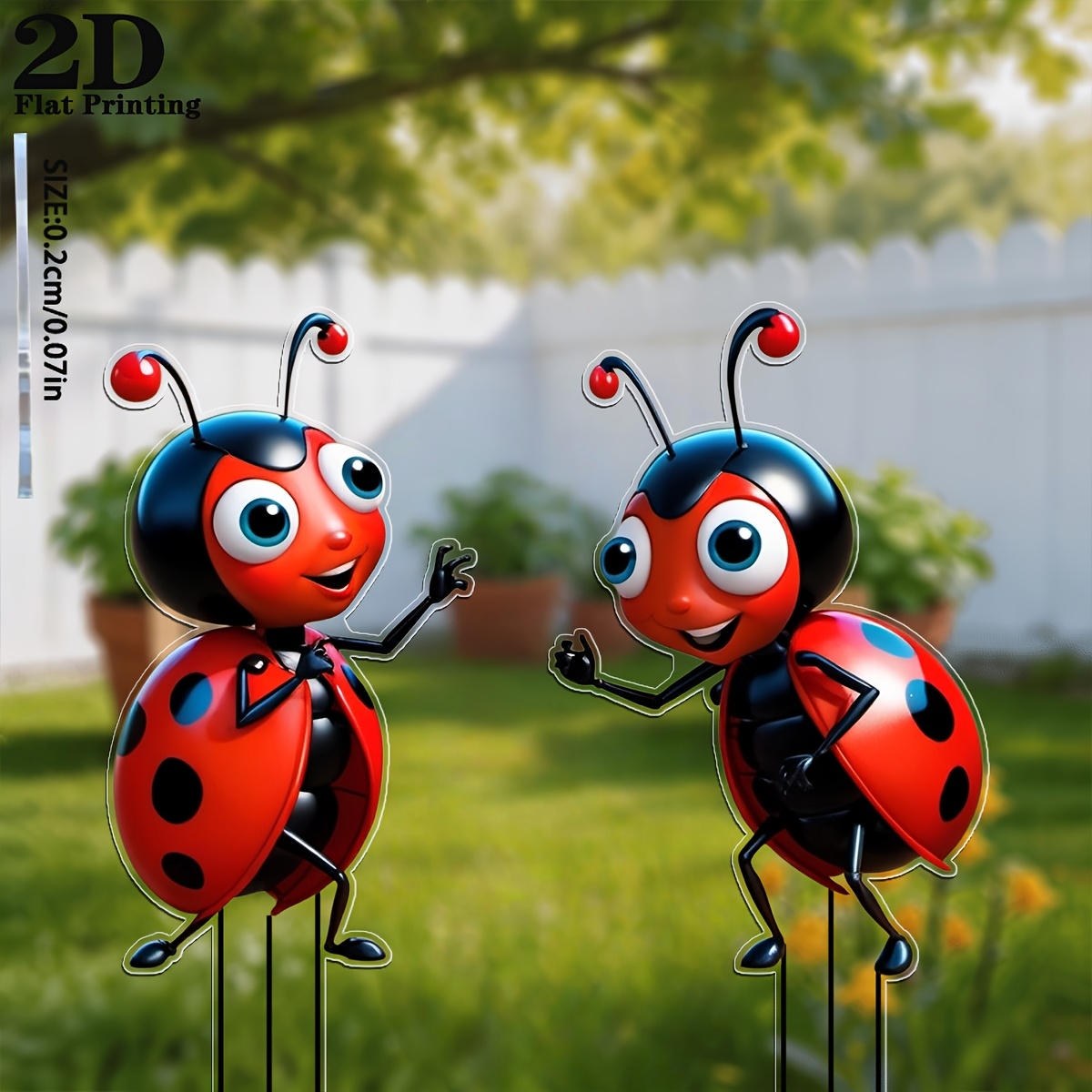 TEMU 2d Flat 2d Flat 2d Flat 2d Flat 2d Flat 2pcs Fun Insect Acrylic Garden Decorations Suitable For Courtyard Potted Outdoor Ornaments TEMU 2d Flat 2d Flat 2d Flat 2d Flat 2d Flat 2pcs Fun Insect Acrylic Garden Decorations Suitable For Courtyard Potted Outdoor Ornaments