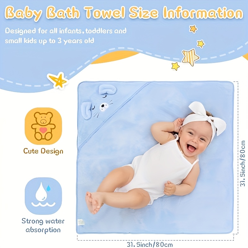 Ultra-Soft Microfiber Baby Bath Towel with Animal Design