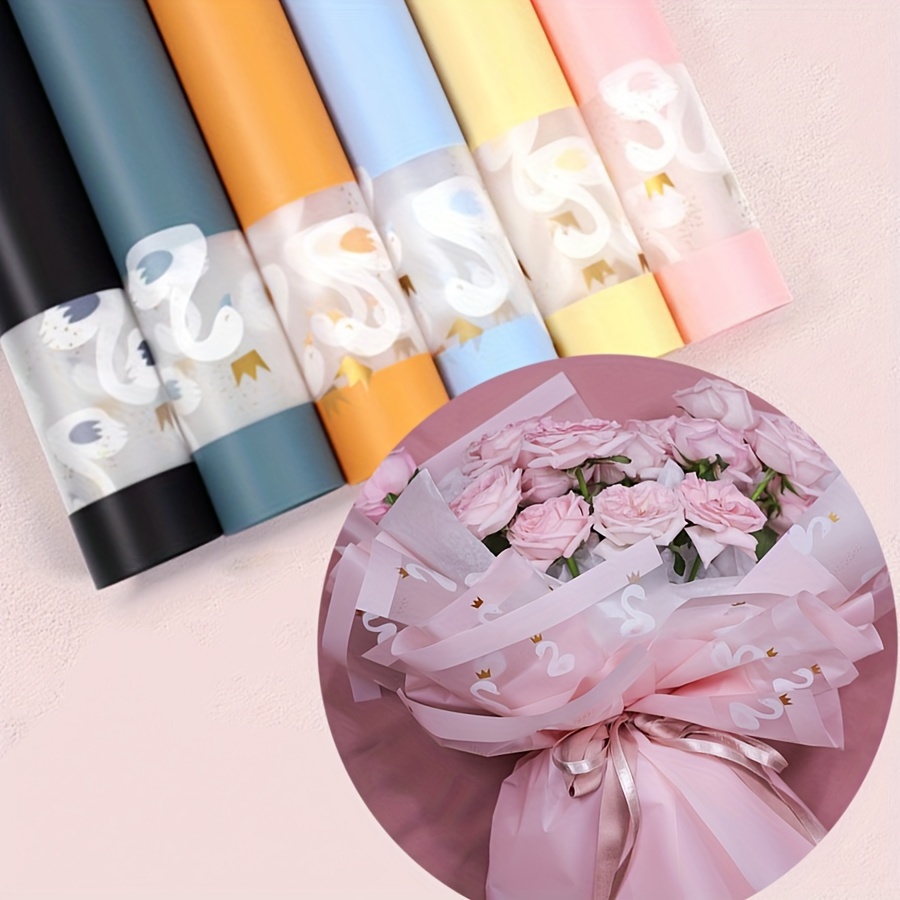 

20pcs/bag, Flower Wrapping Paper Paper Mist Paper Swan Princess Floral Bag Flower Paper Rose Bouquet Packaging Materials