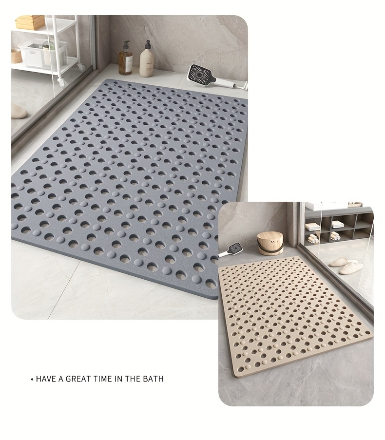 1pc bathroom non slip mat with suction cup bath rug shower mat round hole design bathroom massage   drain suitable for shower room hotel toilet toilet bathtub bathroom accessories Product details 8