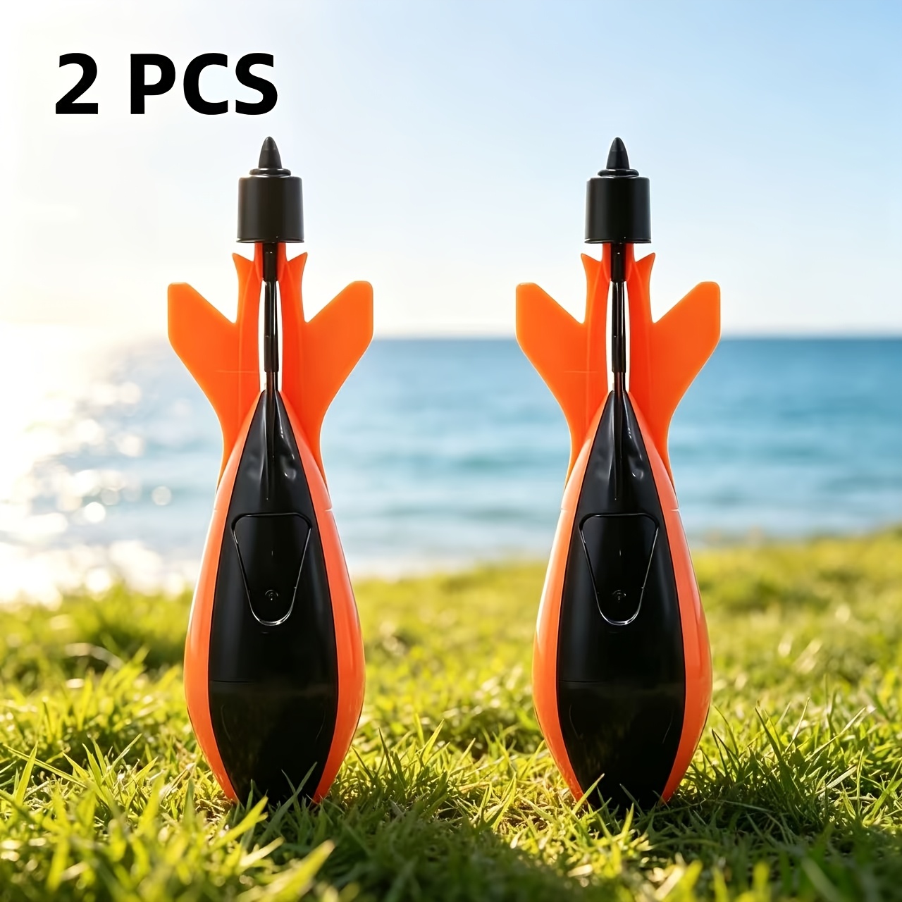 TEMU Lance-appâts de pêche extérieure 2 pièces, lanceur d'appâts, outil de pêche de "mine d'eau" pour la pêche en mer