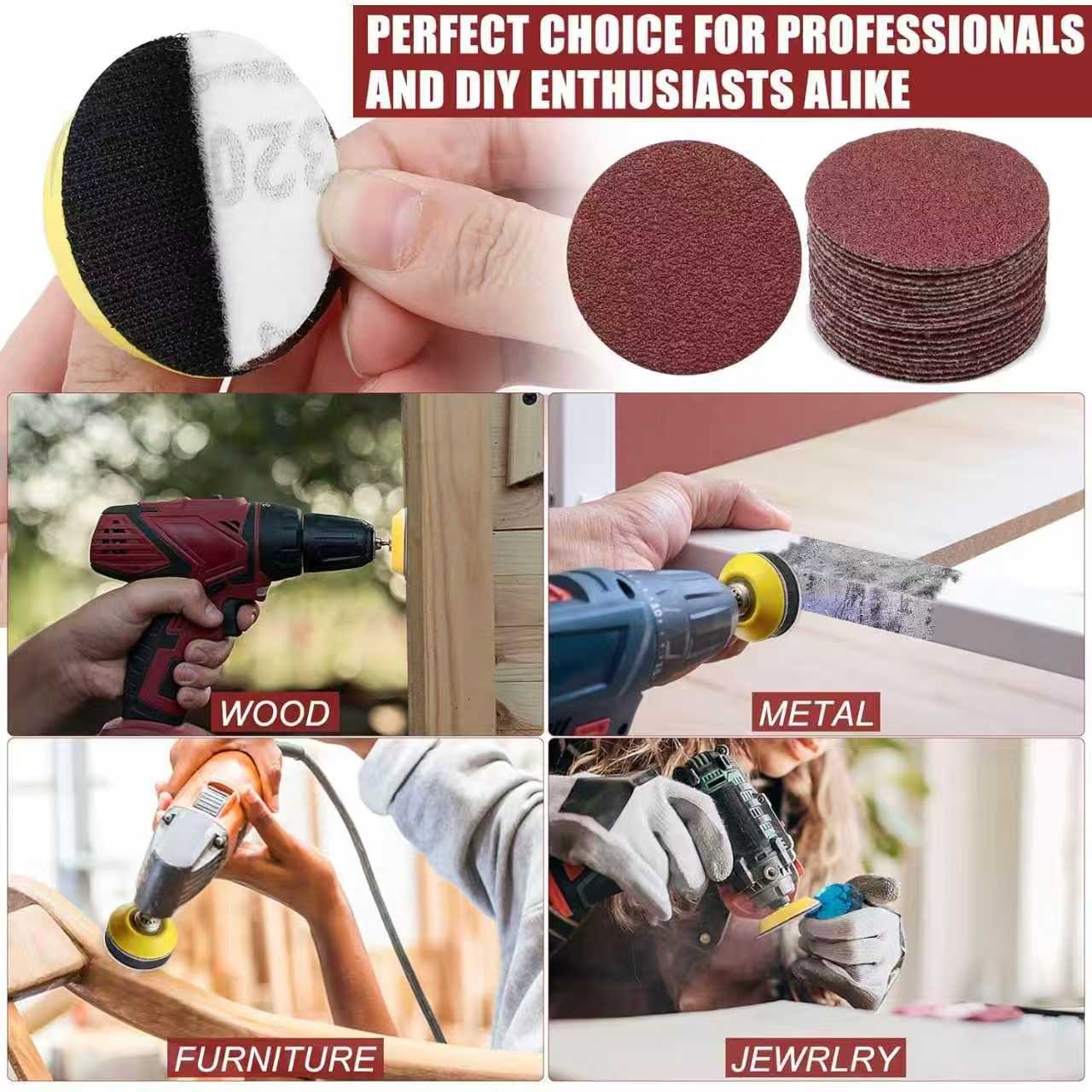 50/80/150pcs 5.08cm Sandpaper Sheet Set - 60-2000 Grit, Durable... product image 7