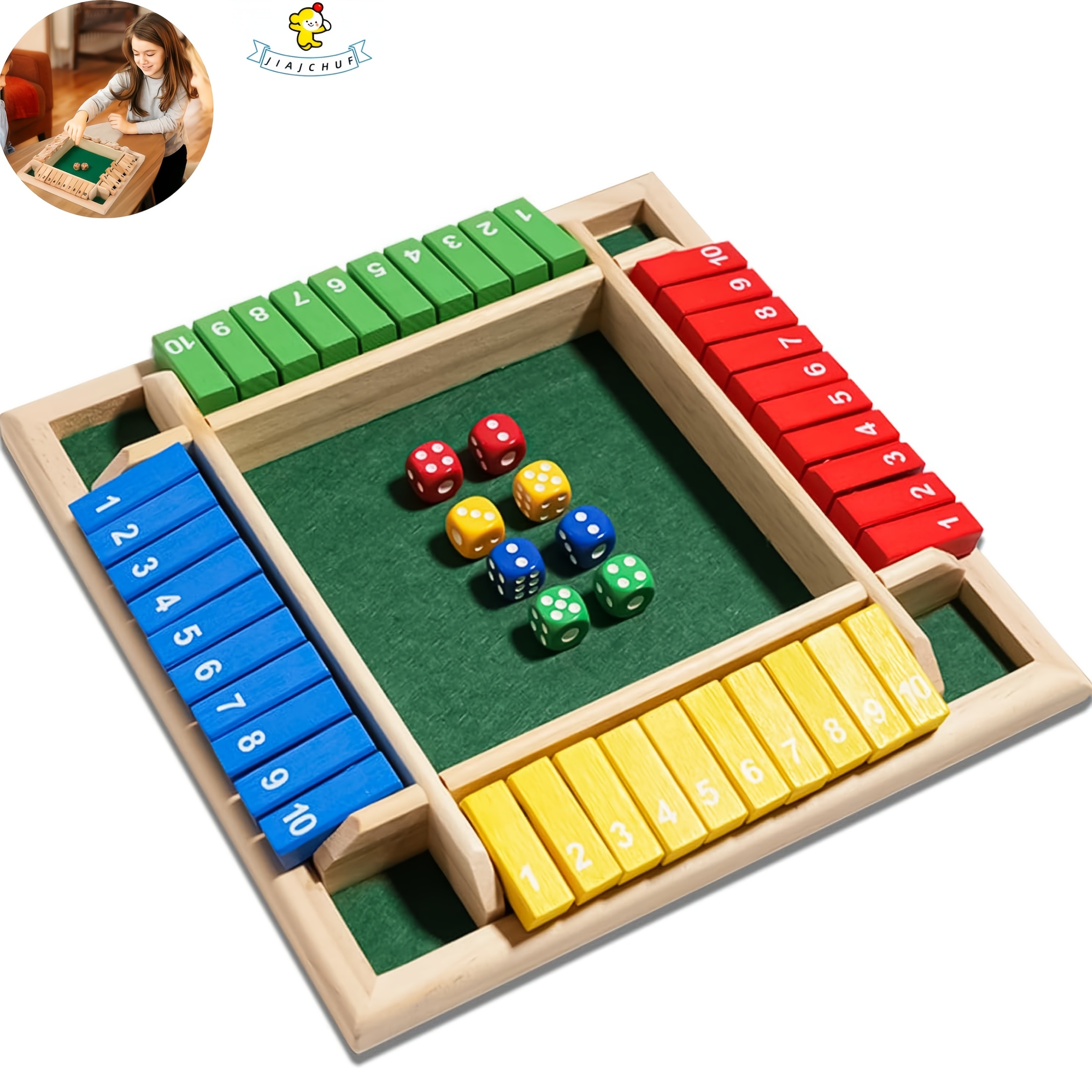 

Wooden Shut The Box Is Suitable For Adult Drinking Games And A Family Educational Board Game With Intelligent Math Elements. A Toy Gift, A For Christmas Or Halloween.