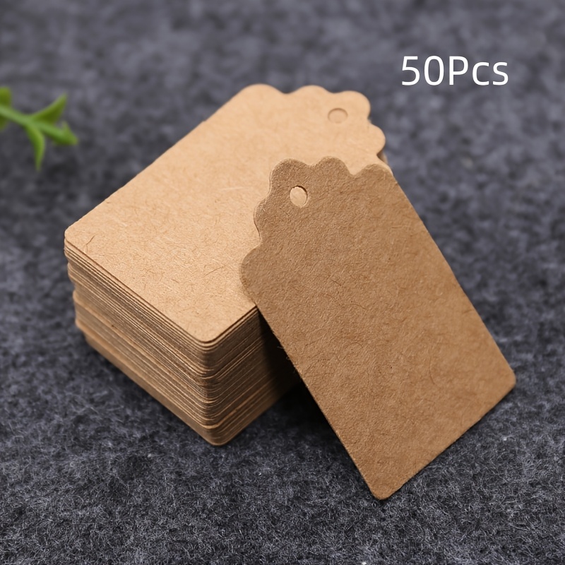 TEMU 20/50pcs Paper Blank Small Card Product Label Gift Packaging Listing Jewelry Making Display & Packaging Supplies
